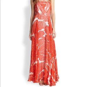 NWT Milly “Monica” Silk Chiffon Paisley Maxi Dress